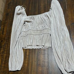 Astr Cream Textured Blouse